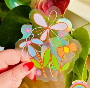 Flowery Garden - Suncatcher Sticker