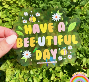 Bee-utiful Day - Suncatcher Sticker
